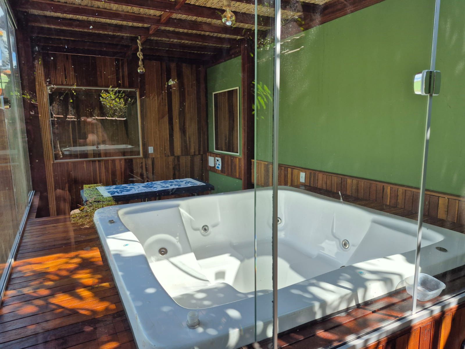 Sauna com vidro